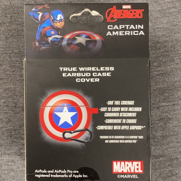 NWT Marvel Captain America Shield AirPods case - Picture 2 of 2